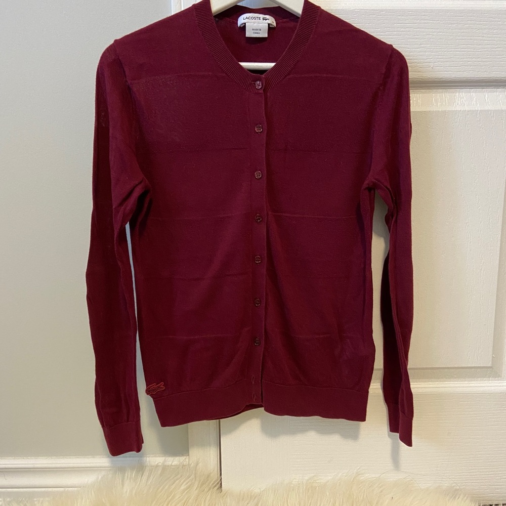 Burgundy Cardigan